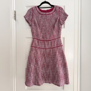 Banana Republic Pink and White Tweed Dress